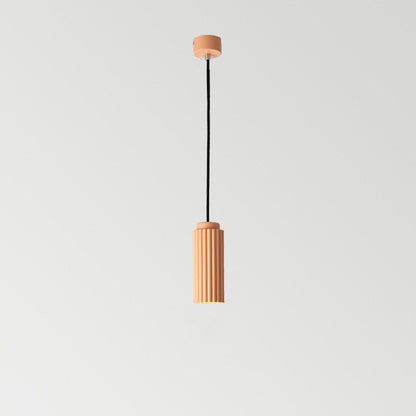 Contemporary Nordic Round Cylinder Iron Aluminum 1-Light Pendant Light For Bedroom