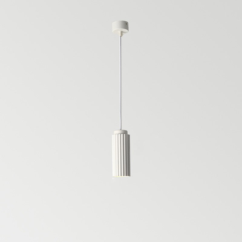 Contemporary Nordic Round Cylinder Iron Aluminum 1-Light Pendant Light For Bedroom