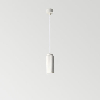 Contemporary Nordic Round Cylinder Iron Aluminum 1-Light Pendant Light For Bedroom