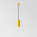 Contemporary Nordic Round Cylinder Iron Aluminum 1-light Pendant Light for Bedroom BulbSquare