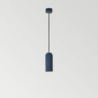 Contemporary Nordic Round Cylinder Iron Aluminum 1-light Pendant Light for Bedroom BulbSquare