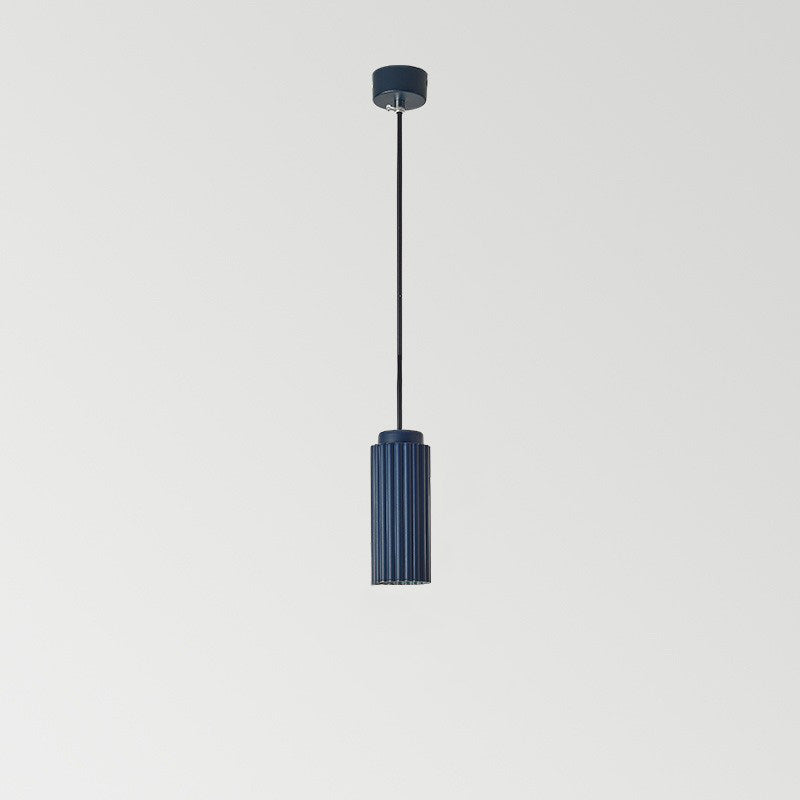 Contemporary Nordic Round Cylinder Iron Aluminum 1-Light Pendant Light For Bedroom