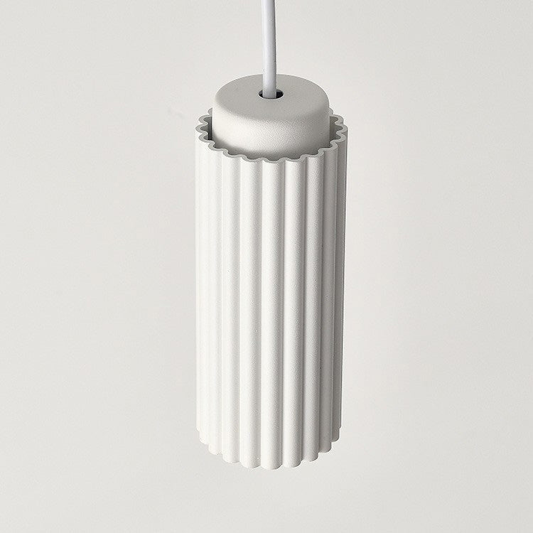 Contemporary Nordic Round Cylinder Iron Aluminum 1-Light Pendant Light For Bedroom
