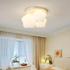 Contemporary Nordic Cute Kids Cartoon Star Round PE Iron LED Semi-Flush Mount Ceiling Light For Bedroom