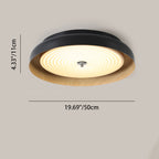 Modern Mid-century Dish Shape Round Iron Acrylic LED Flush Mount Ceiling Light for Bedroom