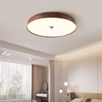 Modern Mid-century Dish Shape Round Iron Acrylic LED Flush Mount Ceiling Light for Bedroom