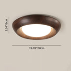 Modern Mid-century Dish Shape Round Iron Acrylic LED Flush Mount Ceiling Light for Bedroom