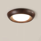 Modern Mid-century Dish Shape Round Iron Acrylic LED Flush Mount Ceiling Light for Bedroom