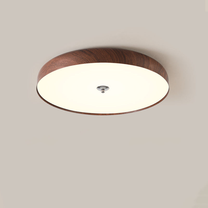 Modern Mid-century Dish Shape Round Iron Acrylic LED Flush Mount Ceiling Light for Bedroom