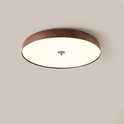 Modern Mid-century Dish Shape Round Iron Acrylic LED Flush Mount Ceiling Light for Bedroom