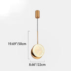 Contemporary Nordic Round Hardware Marble LED Pendant Light For Bedroom