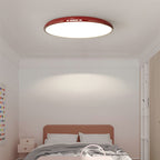 Contemporary Nordic Cream Round Iron LED Flush Mount Ceiling Light for Bedroom