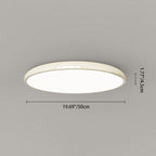 Contemporary Nordic Cream Round Iron LED Flush Mount Ceiling Light for Bedroom