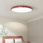 Contemporary Nordic Cream Round Iron LED Flush Mount Ceiling Light for Bedroom