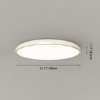 Contemporary Nordic Cream Round Iron LED Flush Mount Ceiling Light for Bedroom