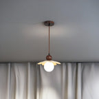 Contemporary Scandinavian Floral Orb Resin 1-Light Pendant Light For Bedroom
