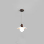 Contemporary Scandinavian Floral Orb Resin 1-Light Pendant Light For Bedroom