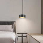 Modern Minimalist Round Cylinder Iron LED Pendant Light For Bedroom