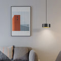 Modern Minimalist Round Cylinder Iron LED Pendant Light For Bedroom