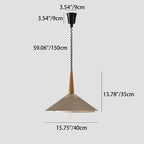 Contemporary Scandinavian Liftable Cone Round Iron 2-Light Pendant Light For Dining Room
