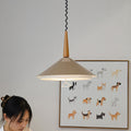 Contemporary Scandinavian Liftable Cone Round Iron 2-Light Pendant Light For Dining Room