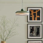 Contemporary Scandinavian Cream Round Iron Acrylic LED Pendant Light for Dining Room BulbSquare