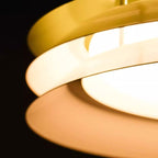 Contemporary Scandinavian Cream Round Iron Acrylic LED Pendant Light for Dining Room BulbSquare