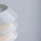 Contemporary Scandinavian Cream Round Iron Acrylic LED Pendant Light for Dining Room BulbSquare