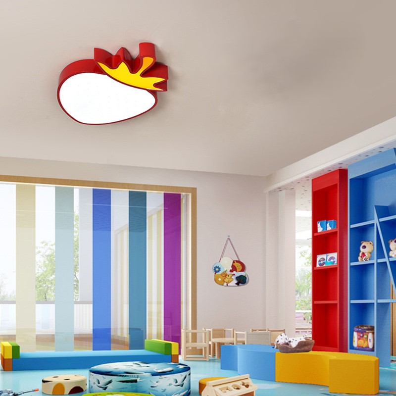 Lumendat Contemporary Creative Cartoon Kids Fruit Shape Hardware Acrylic LED Flush Mount Ceiling Light For Bedroom Lumendat