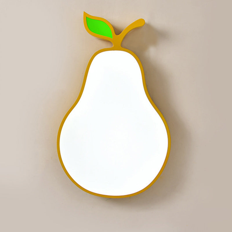 Lumendat Contemporary Creative Cartoon Kids Fruit Shape Hardware Acrylic LED Flush Mount Ceiling Light For Bedroom Lumendat