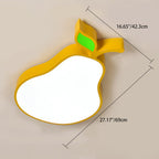 Lumendat Contemporary Creative Cartoon Kids Fruit Shape Hardware Acrylic LED Flush Mount Ceiling Light For Bedroom Lumendat