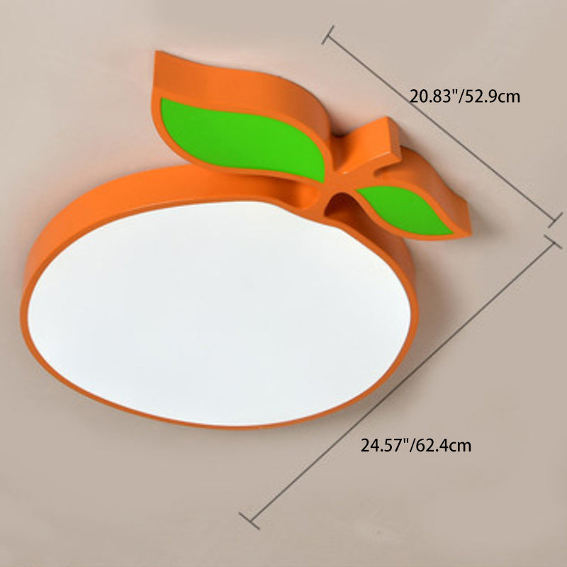 Lumendat Contemporary Creative Cartoon Kids Fruit Shape Hardware Acrylic LED Flush Mount Ceiling Light For Bedroom Lumendat