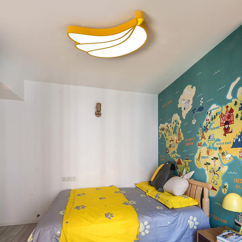 Lumendat Contemporary Creative Cartoon Kids Fruit Shape Hardware Acrylic LED Flush Mount Ceiling Light For Bedroom Lumendat