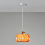 Contemporary Creative Pumpkin Shape Hardware Resin 1-Light Pendant Light For Dining Room