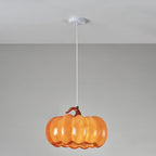 Contemporary Creative Pumpkin Shape Hardware Resin 1-Light Pendant Light For Dining Room