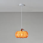 Contemporary Creative Pumpkin Shape Hardware Resin 1-Light Pendant Light For Dining Room