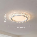 Contemporary Scandinavian Round Dome Aluminum Iron Acrylic LED Flush Mount Ceiling Light For Bedroom