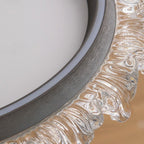 Contemporary Scandinavian Round Dome Aluminum Iron Acrylic LED Flush Mount Ceiling Light For Bedroom