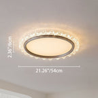 Contemporary Scandinavian Round Dome Aluminum Iron Acrylic LED Flush Mount Ceiling Light For Bedroom