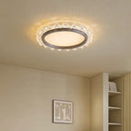Contemporary Scandinavian Round Dome Aluminum Iron Acrylic LED Flush Mount Ceiling Light For Bedroom