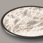 Modern Minimalist Moon Round Dome Aluminum Iron Acrylic LED Flush Mount Ceiling Light for Bedroom