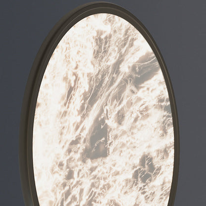 Modern Minimalist Moon Round Dome Aluminum Iron Acrylic LED Flush Mount Ceiling Light for Bedroom