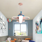 Lumendat Contemporary Creative Cartoon Kids Airplane Shape Iron Acrylic LED Chandelier For Bedroom Lumendat