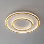 Modern Luxury Round Square Rectangle Copper Acrylic LED Flush Mount Ceiling Light For Bedroom