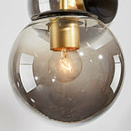 Contemporary Scandinavian Linear Round Orb Iron Glass 6-light Island Light Chandelier for Dining Room BulbSquare
