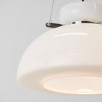 Modern Minimalist Round Cone Iron Glass 1-Light Pendant Light For Dining Room