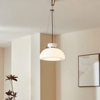 Modern Minimalist Round Cone Iron Glass 1-Light Pendant Light For Dining Room