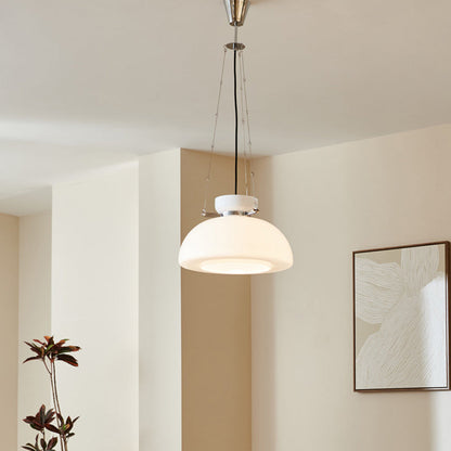 Modern Minimalist Round Cone Iron Glass 1-Light Pendant Light For Dining Room