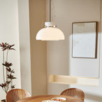 Modern Minimalist Round Cone Iron Glass 1-Light Pendant Light For Dining Room