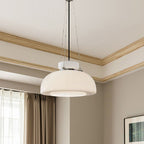 Modern Minimalist Round Cone Iron Glass 1-Light Pendant Light For Dining Room